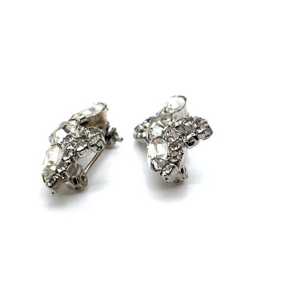 VTG Estate Costume Silver & Clear Rhinestone Bow Shoe or Scarf‎ Pins! 27 - Picture 4 of 6